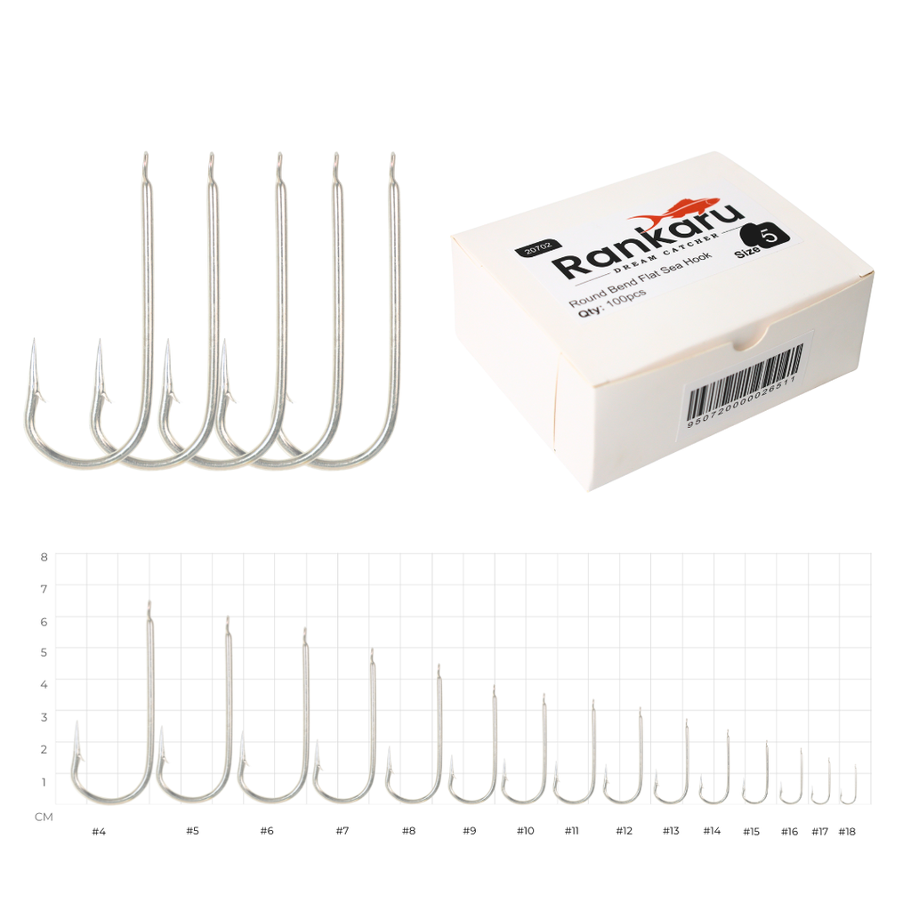 RANKARU ROUND BEND FLAT SEA HOOK 20702