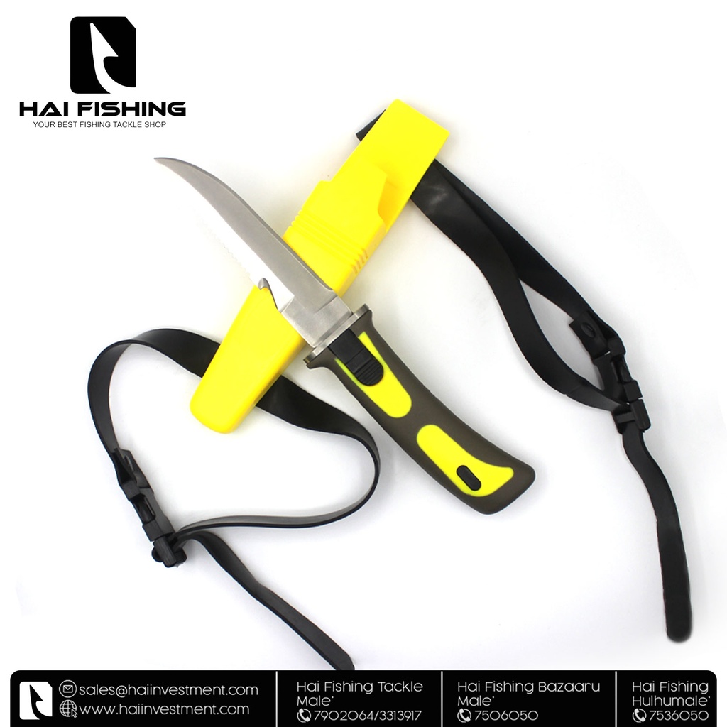 DIVING KNIFE 4.5'' YELLOW