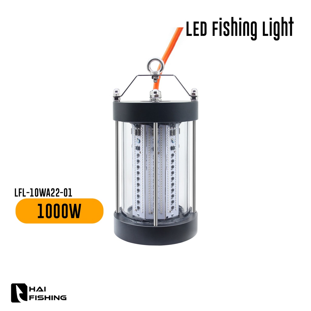 LED UNDERWATER FISHING LIGHT 1000W  220V 520-530NM UK PLUG LFL-10WA22-01 80M