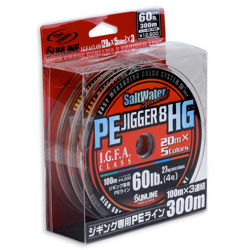 SUNLINE P.E LINE X8 JIGGER 8HG SALTWATER 300M MC