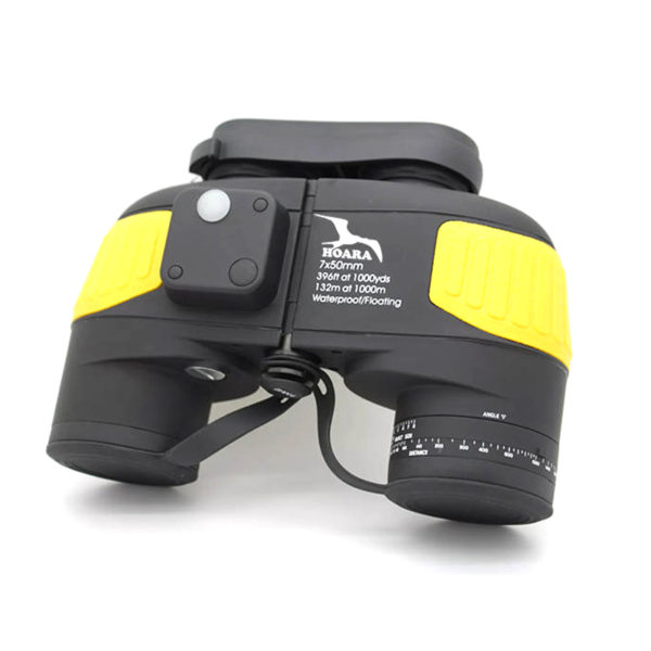 HOARA MARINE BINOCULARS 7X50 WITH COMPUS YELLOW/BLACK