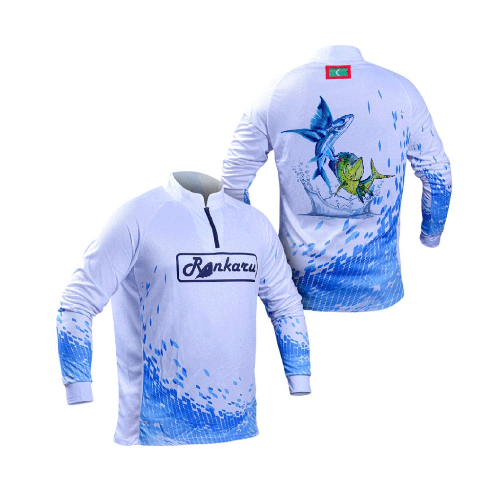 RANKARU WHITE FISHING SHIRT WITH MAHI HOODIE