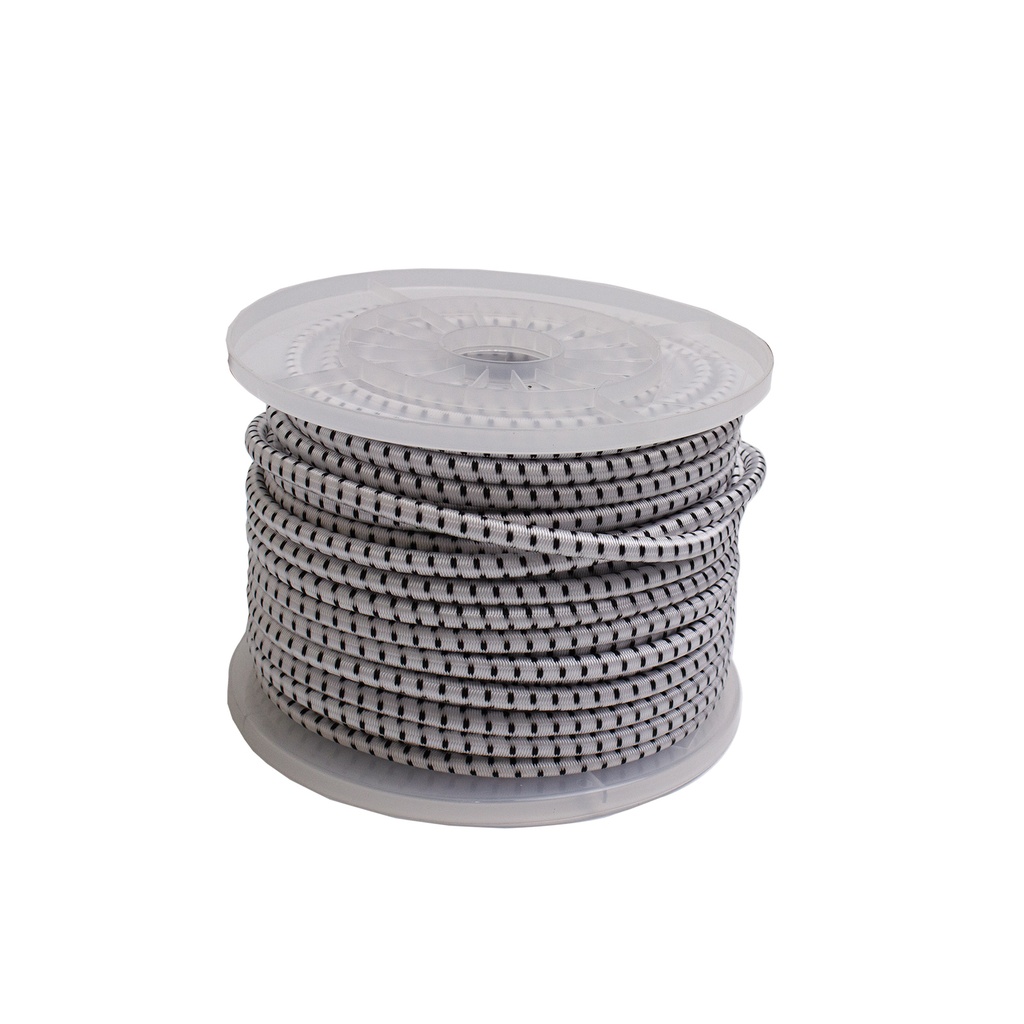 ELASTIC ROPE WHITE/BLACK 50YD