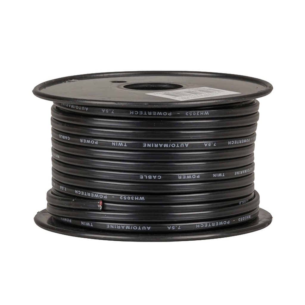 MAX POWER MARINE CABLE, TWIN CORE, TINED 2X2.5MM2 BLACK