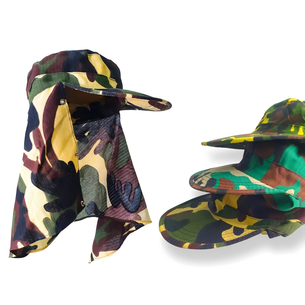 TIGER CAP WITH NECK AND FACE COVER MIX COLOUR