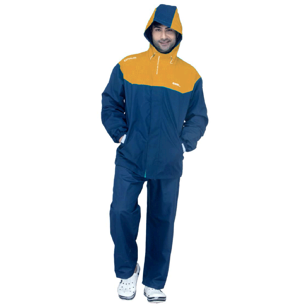 RAIN COAT JS992 N.BLUE & MS MANGO