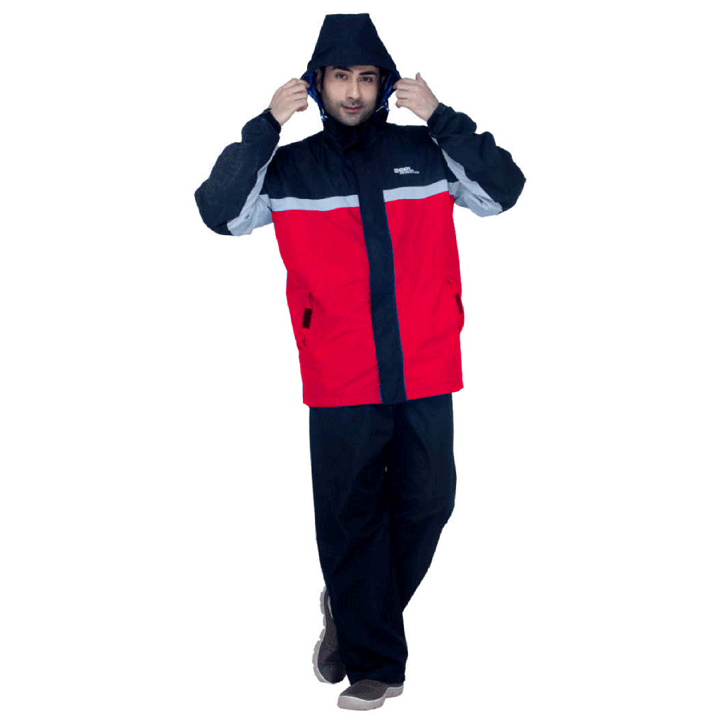 RAIN COAT JS993 RED & BLACK