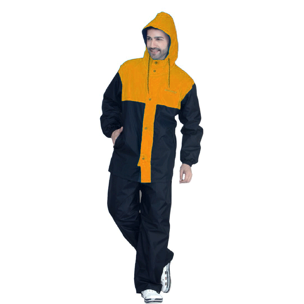RAINCOAT WF171 BLACK + MS MANGO