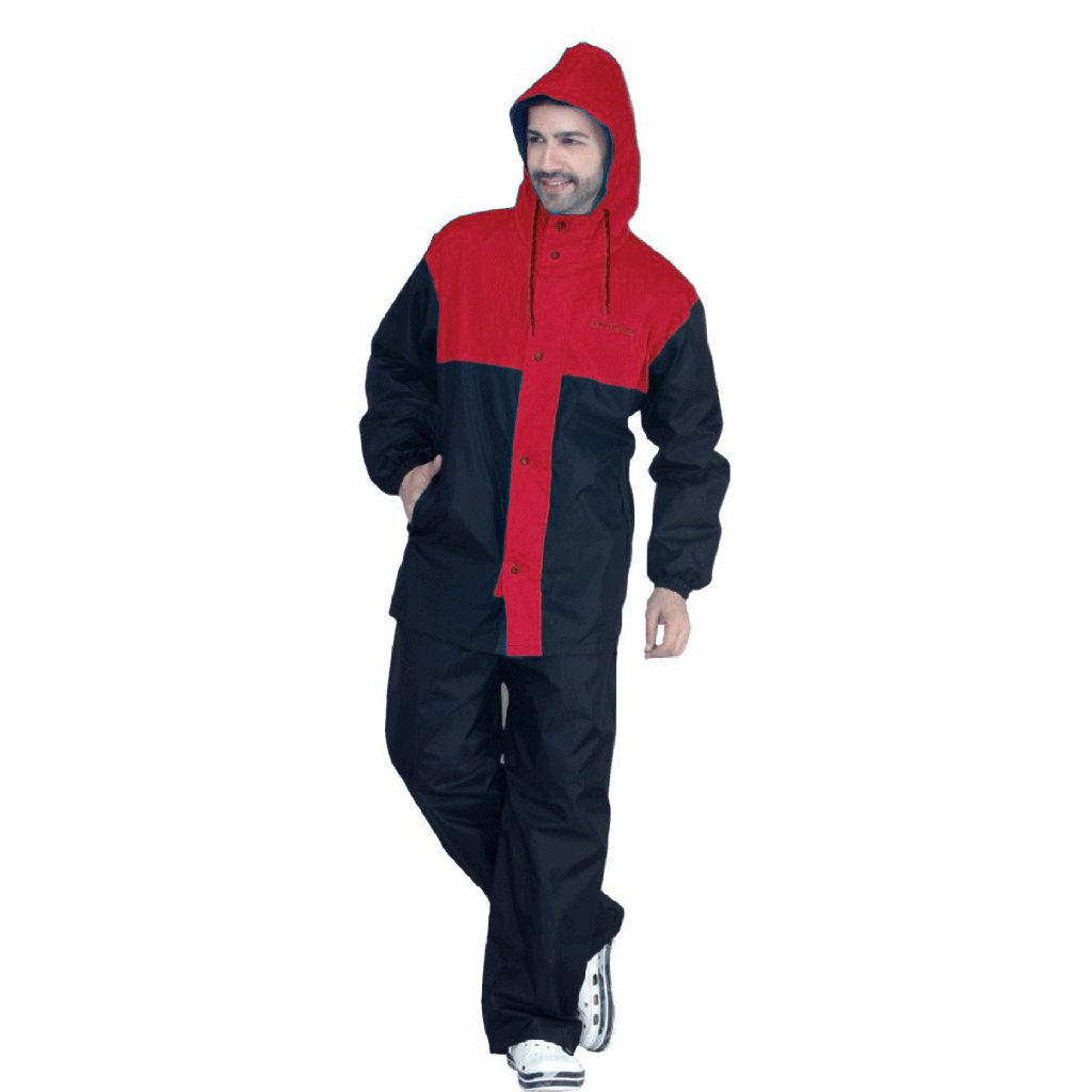 RAIN COAT WF171 BLACK + APC RED