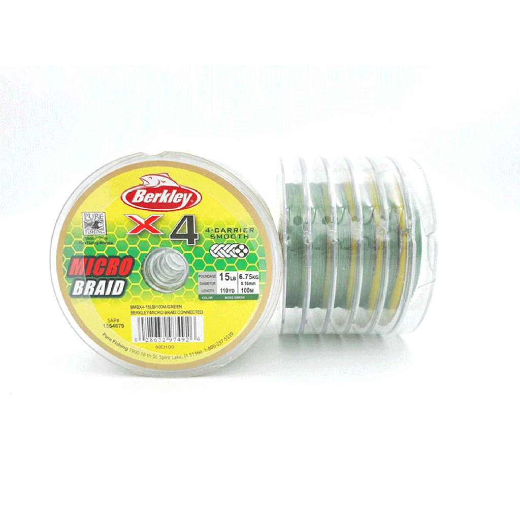 BERKLEY MICRO BRAID BMBX4 GREEN 100M