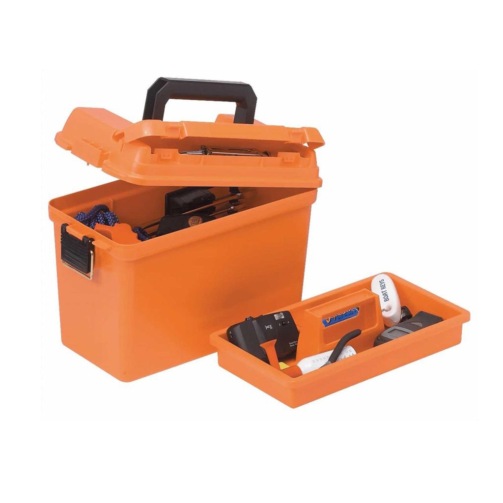PLANO MARINE STORAGE BOX BOX  XL W/TRAY ORANGE 1812-50