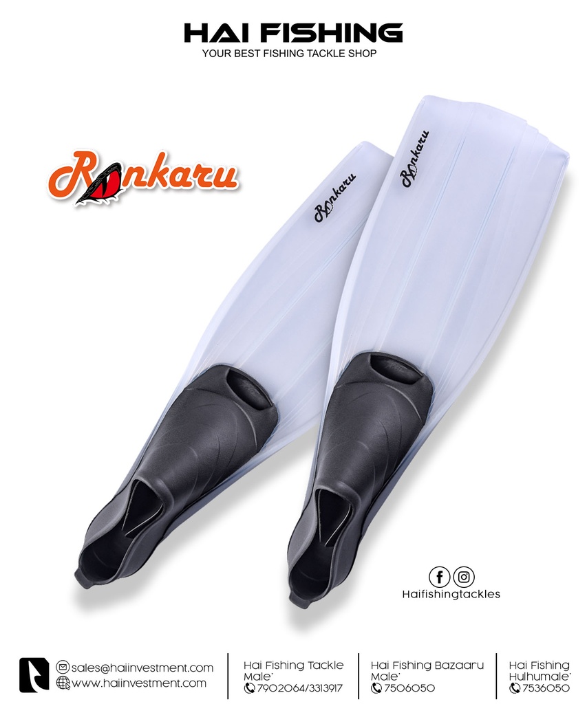 SNORKELING FIN CLEAR NO. F-SK316-M - RANKARU ( UK: 7 - 9 / EU: 35 - 37 / US: 5 - 7 )