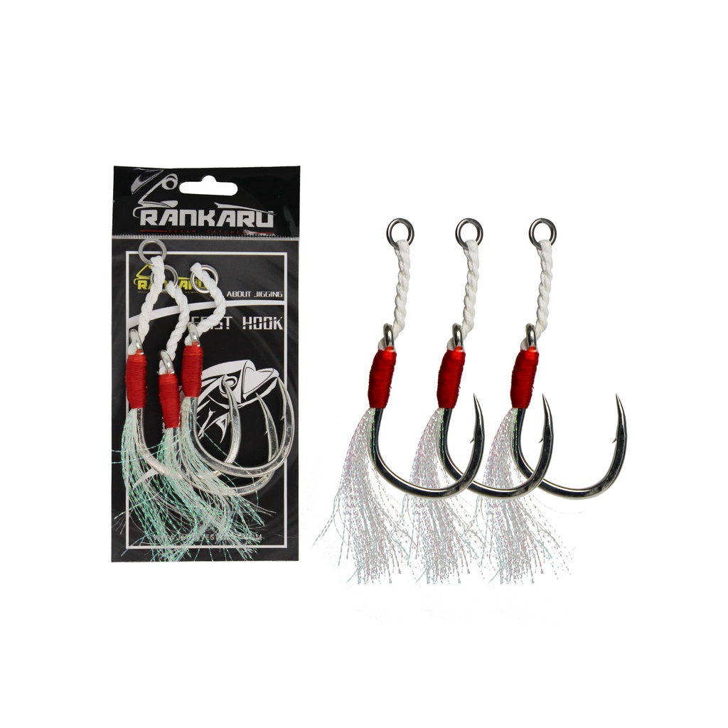 RANKARU BKK SINGLE ASSIST HOOK 3PCS PKT AH-39