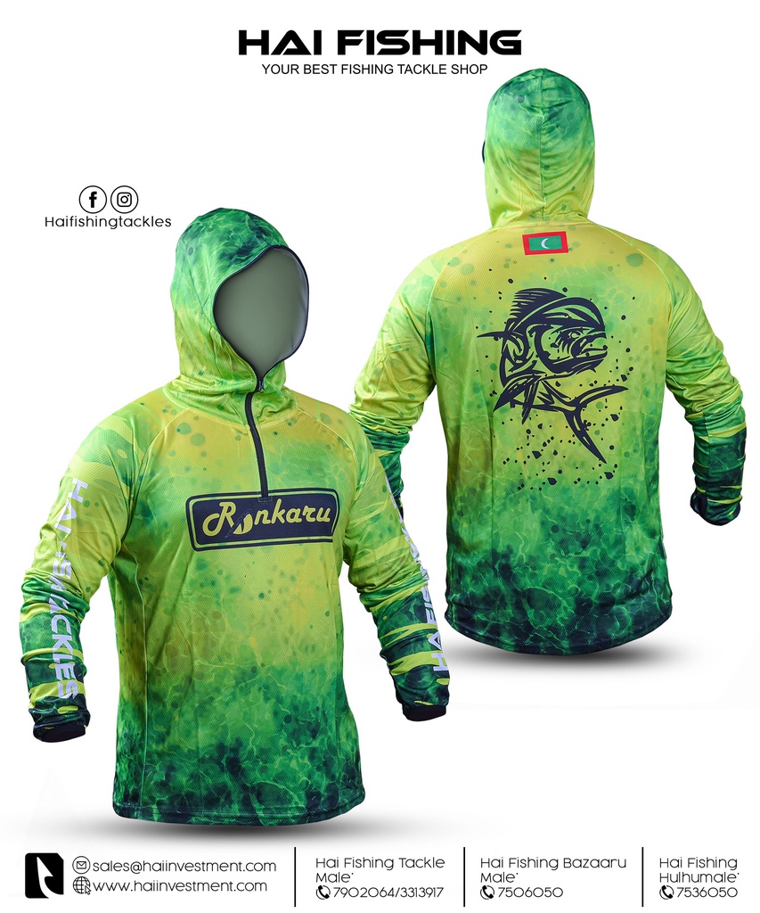 RANKARU GREEN FISHING HOODIE