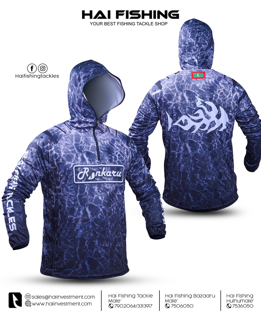RANKARU GREY FISHING HOODIE
