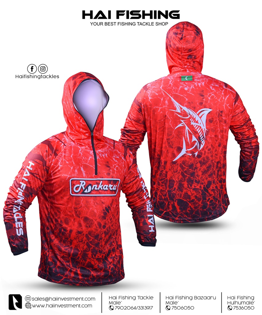RANKARU RED FISHING HOODIE