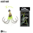 RANKARU TWIN ASSIST HOOK 2PCS PKT AH-09B #14